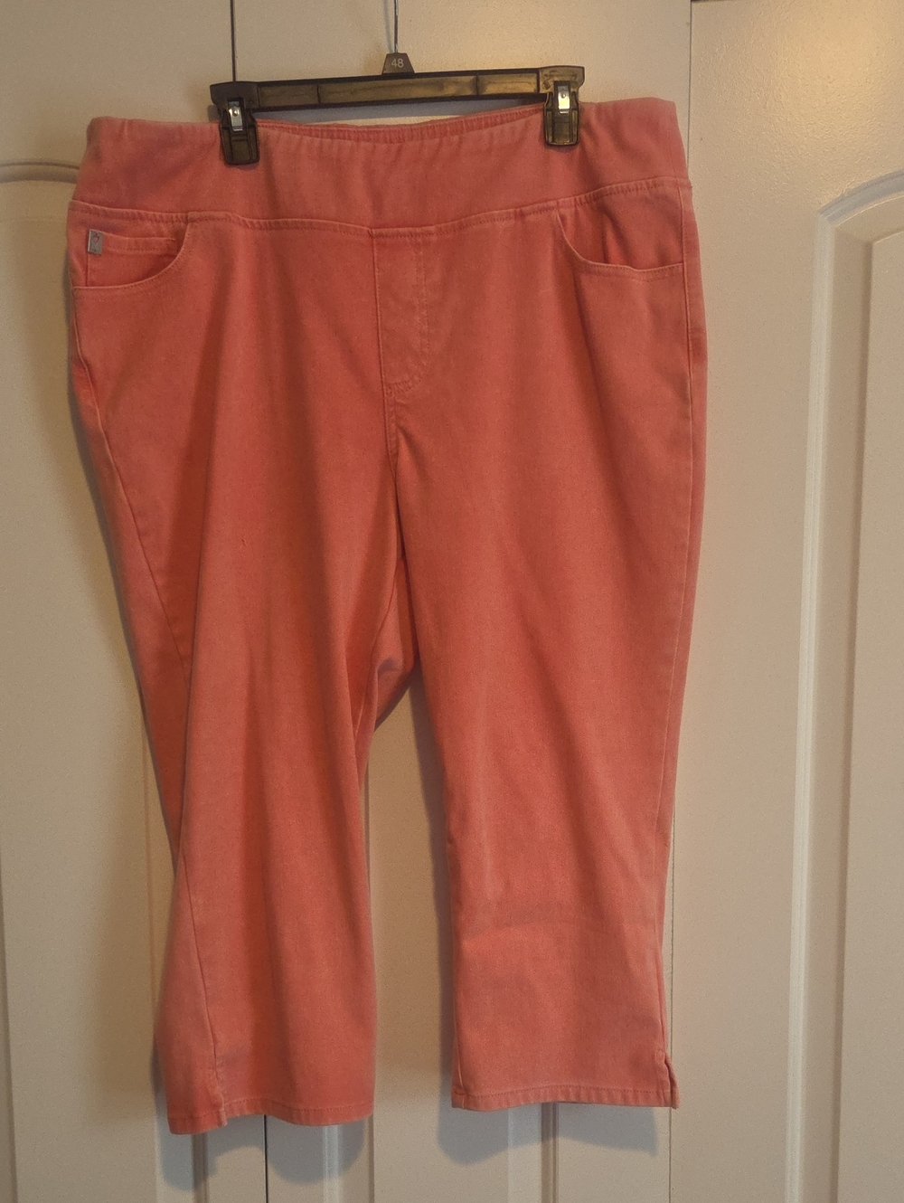 Belle by Kim Gravel Coral Cropped Stretch Jeans